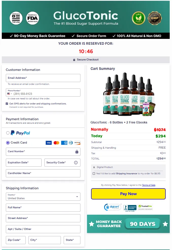 glucotonic order